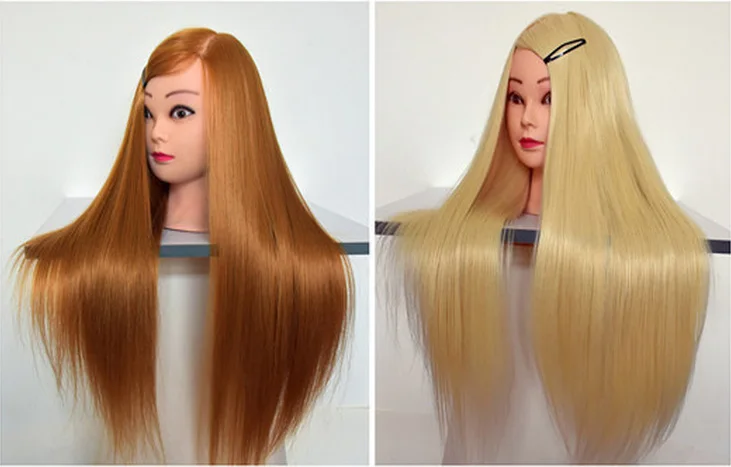 

Free Shipping!! Fashionable High Quality Golden Hair Mannequin Head With Hair New Wig Head Hot Sale