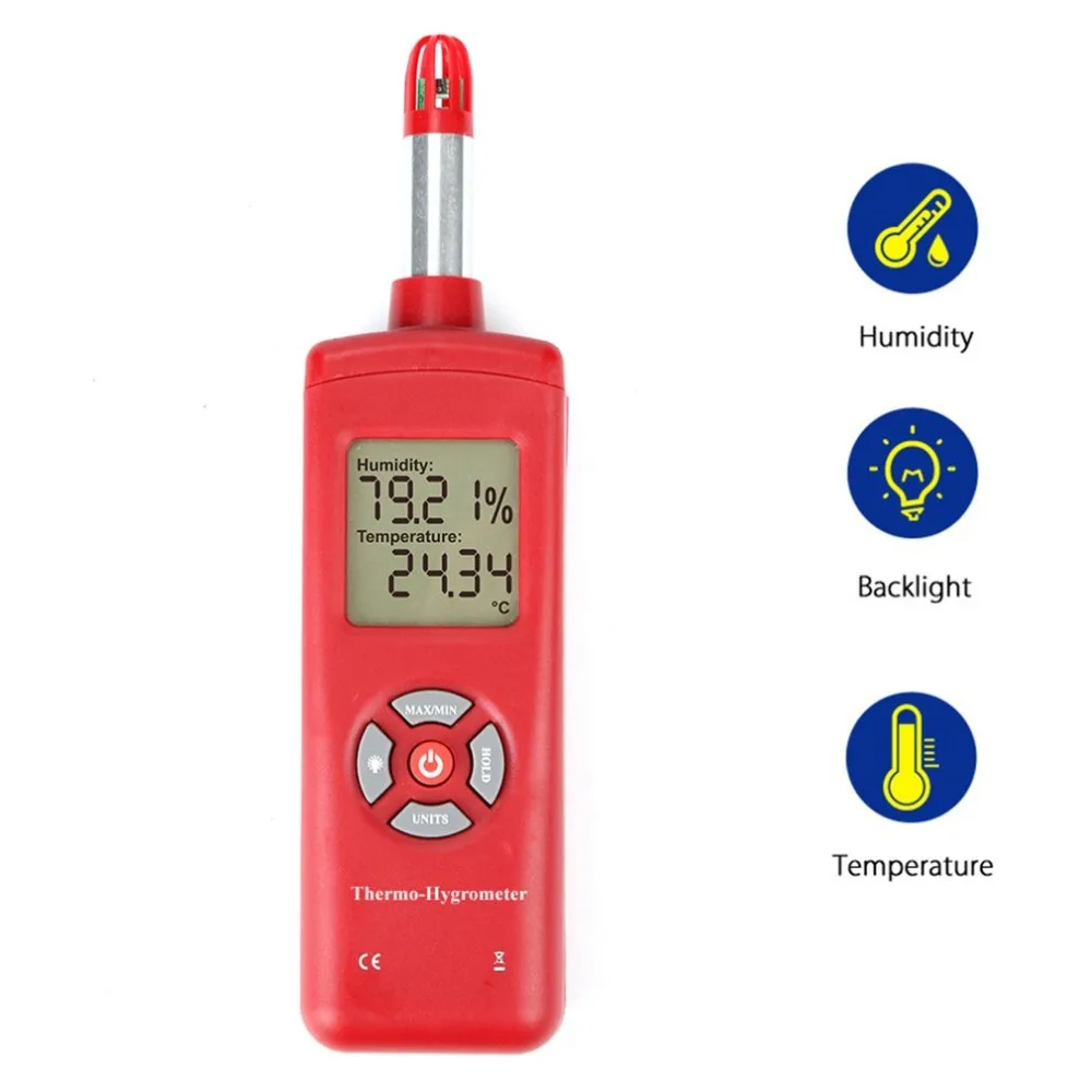 

Thermometer Hygrometer Digital LCD Temperature & Humidity Meter Psychrometer Wet Bulb Dew Point Temperature Detector