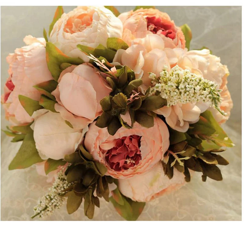 Свадебный букет для свадьбы искусственные цветы букет для подружек невесты розовые дешевые Gros букеты De Mariage
