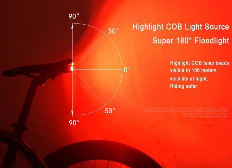 Excellent A3/A6 Bike Wireless Remote Control Burglar Alarm Tail Light USB Rechargeable LED Bicycle Taillights Cycling Safey Warn Rear Lamp 9