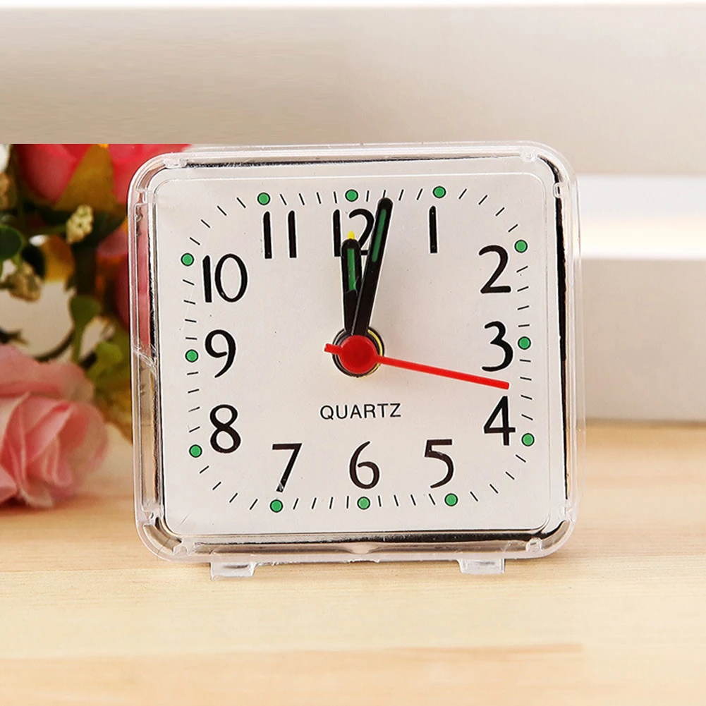 

Non Ticking Alarm Clock Travel Alarm Clock Small Sweep Silent Movement Beep Alarm Clock (white)