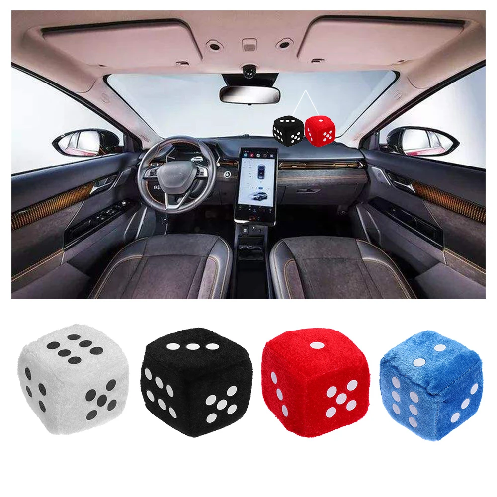 4センチメートル 6センチメートル4色かわいいドットfuzzy Dice車のリアビューミラー粘着文字列のペンダントインテリア装飾車のスタイリング Ornaments Aliexpress