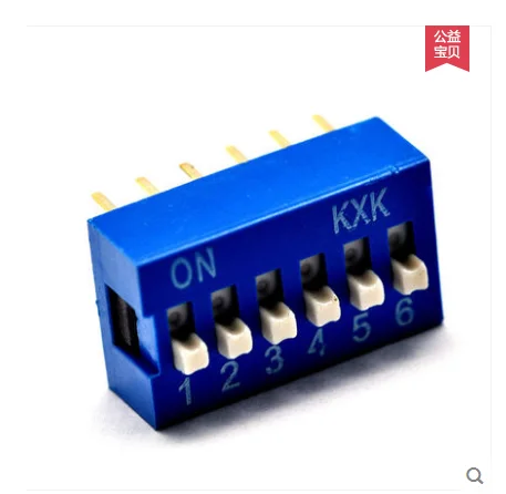 5 шт./лот новый синий 6 позиционный P 12 контактный DIP переключатель шаг 2 54 мм рядные
