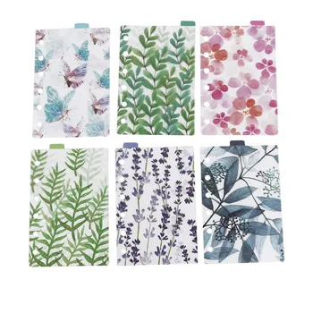 

6 Sheets/pack A5/A6/A7 Colored Spiral Notebook Refills 6 holes Diario Binder Paper for Filofax Planner Inner Pages Dropshipping