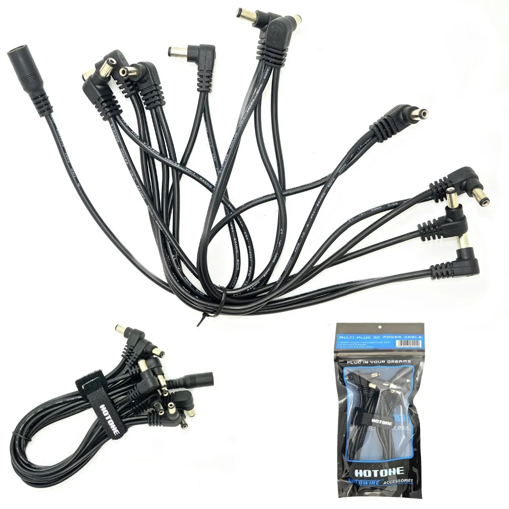 

Hotone Multi Ways 10 Plugs Daisy Chain Splitter Power DC Cable for Effect Pedal Low Noise High Quality Oxygen-Free Copper Inner