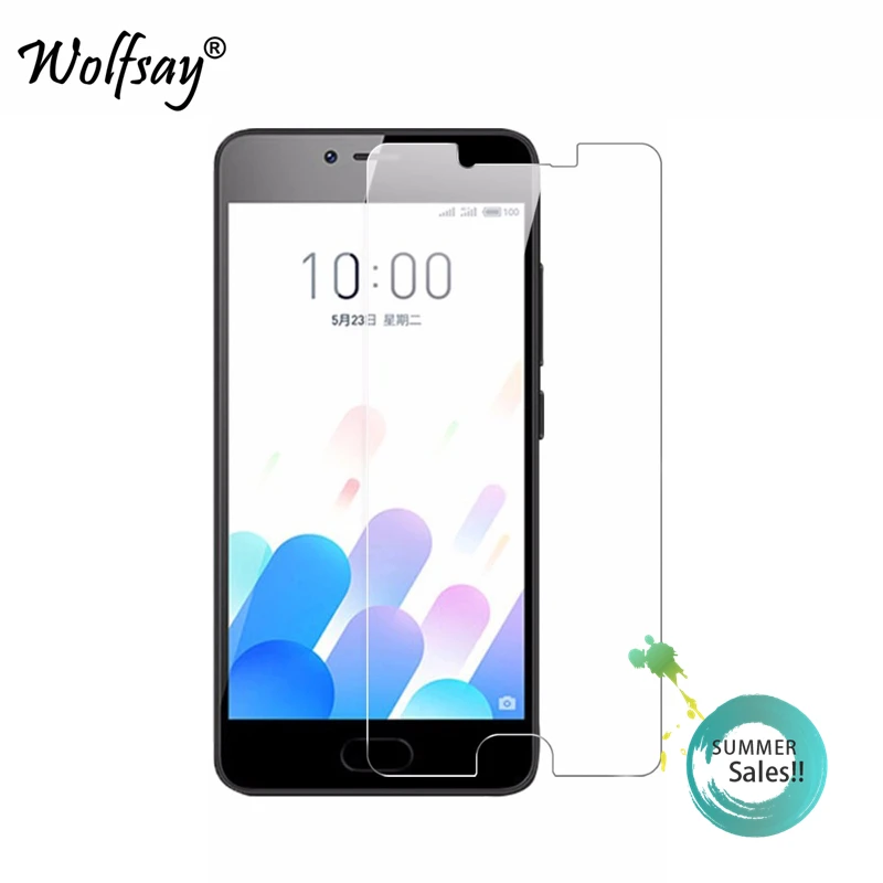 

2pcs Glass For Meizu M5C Screen Protector Tempered Glass For Meizu M5C Glass Meizu M5C Phone Protective Film Wolfsay