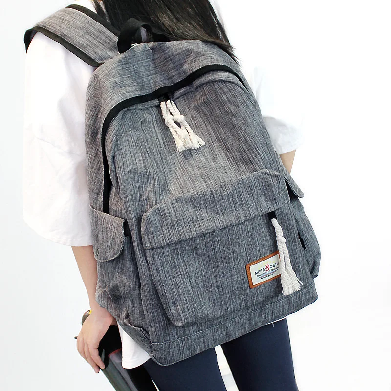 Oxford Backpack Waterproof Women Knapsack Solid Color Backpack Girl Student School Bag For Teenager Laptop Mochilas