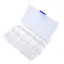 Hot Mini O-ring 15 Sizes 225PCS Silicone Rubber White VMQ O Ring Washer Seals Assortment for Car Styling Automobile High Quality