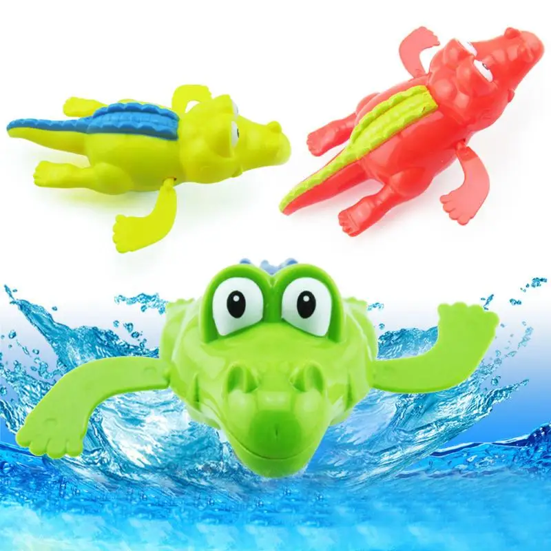 

Baby Bath Toy Crocodile Wind Up Swimming Toy Clockwork Dabbling Toy for Baby Kid Educational Toys