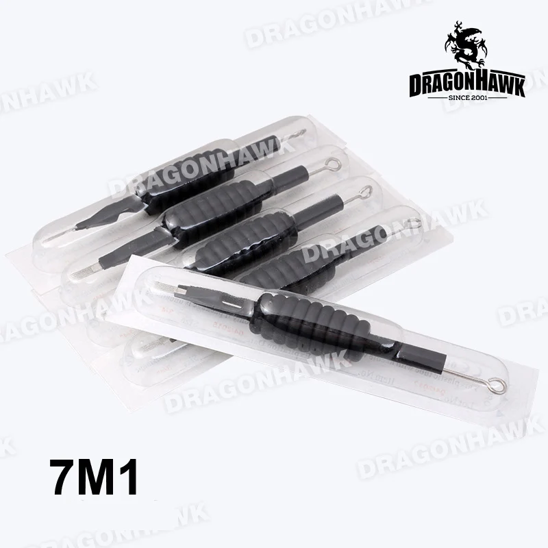 

Disposable Black Sterilized 20pcs 7M1 19mm Grip Tube Tip Needle Tattoo Tips