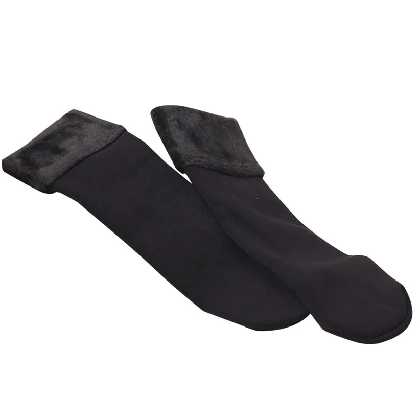 Chamsgend/1 пара носков для женщин и девочек; зимние теплые плотные шерстяные флисовые Носки до лодыжки; mujer; 71219 - Цвет: Черный