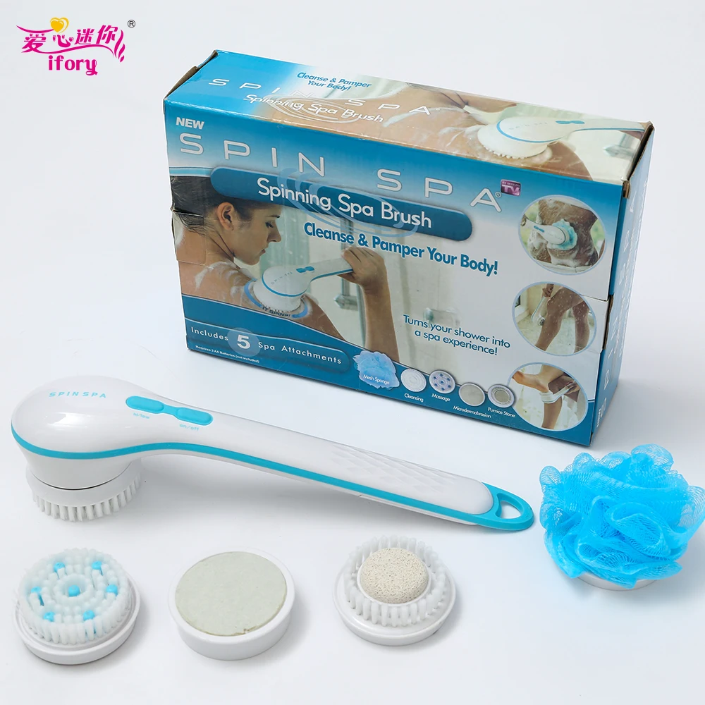 Ifory 5 in 1 Electric Bath Brush Handheld Spin SPA&Cleaning Shower