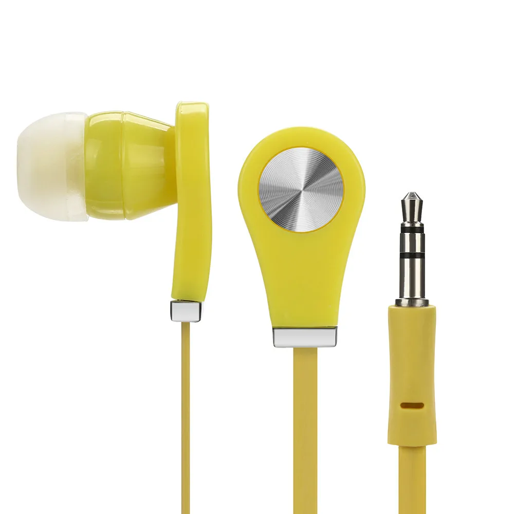 Универсальные 3,5 мм наушники-вкладыши Проводные 3D стерео Бас Спорт Handsfree hifi наушники для мобильного телефона - Цвет: Yellow