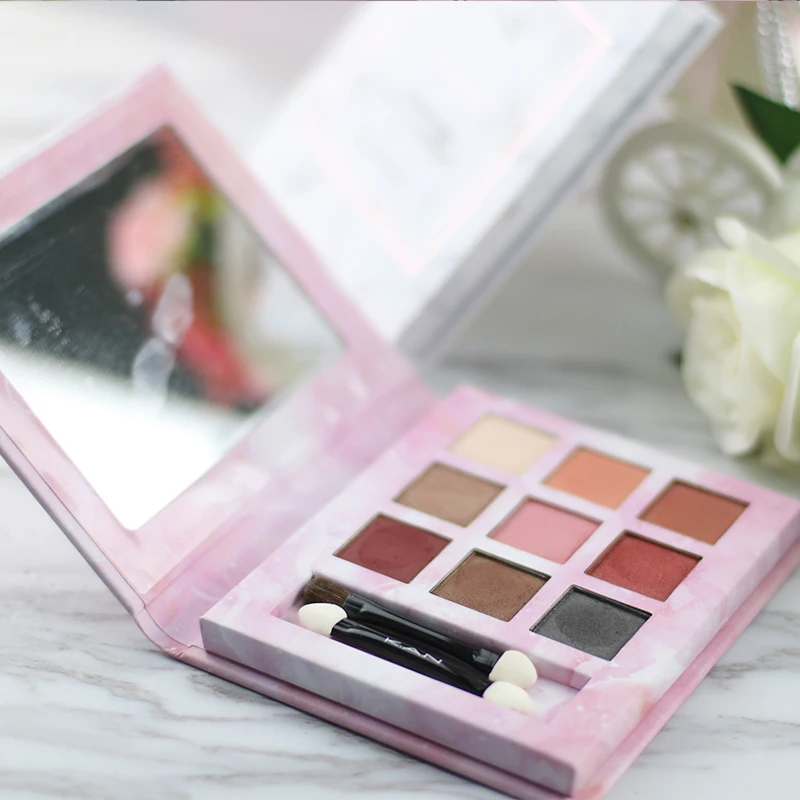 

K.A.N wholesale 9 Colors Eye shadows Natural Shimmer Matte Eye shadow palette Natural Makeup by Factory