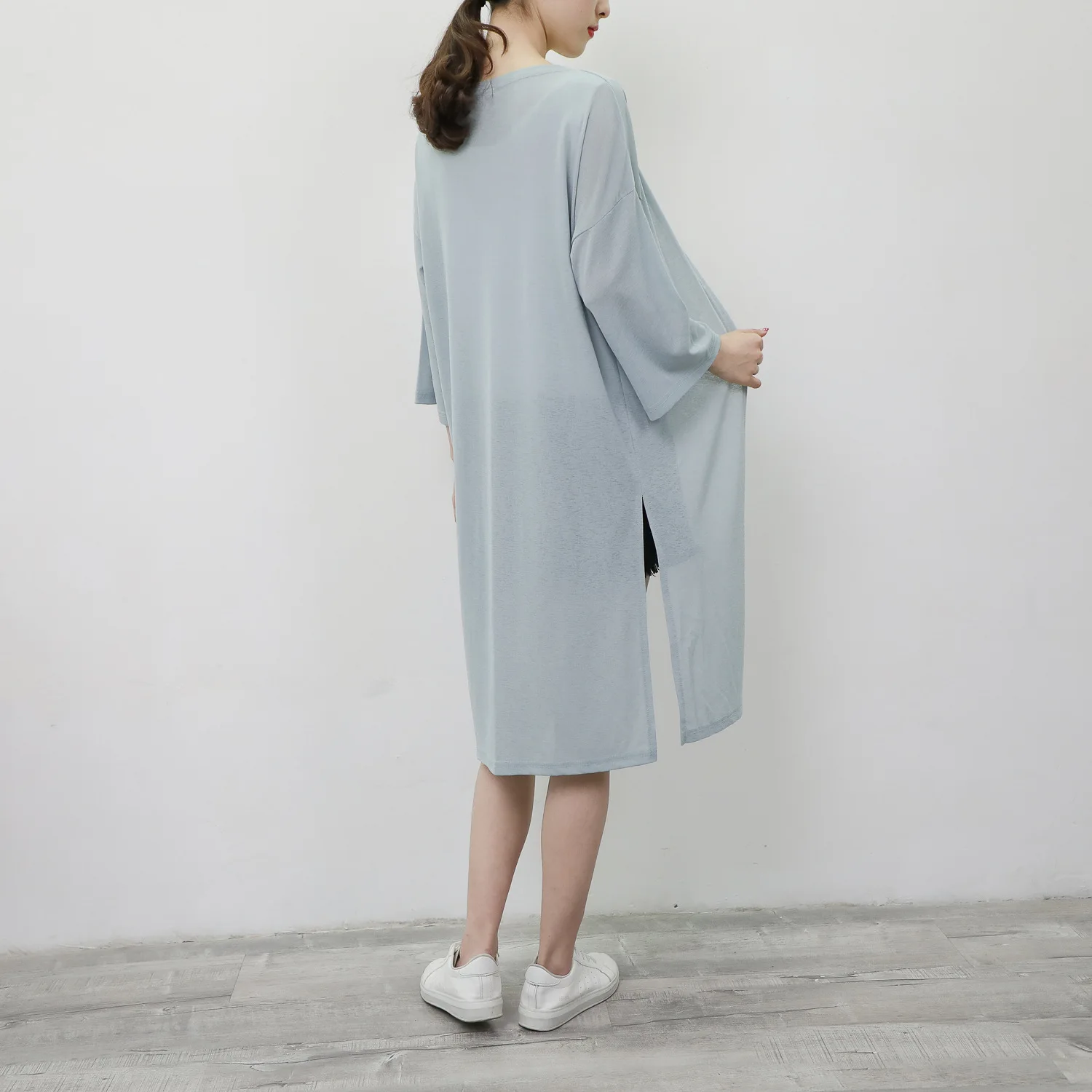 summer new style Korean version of cotton and linen women's cardigan Medium long sun protection clothing Loose shawl coat