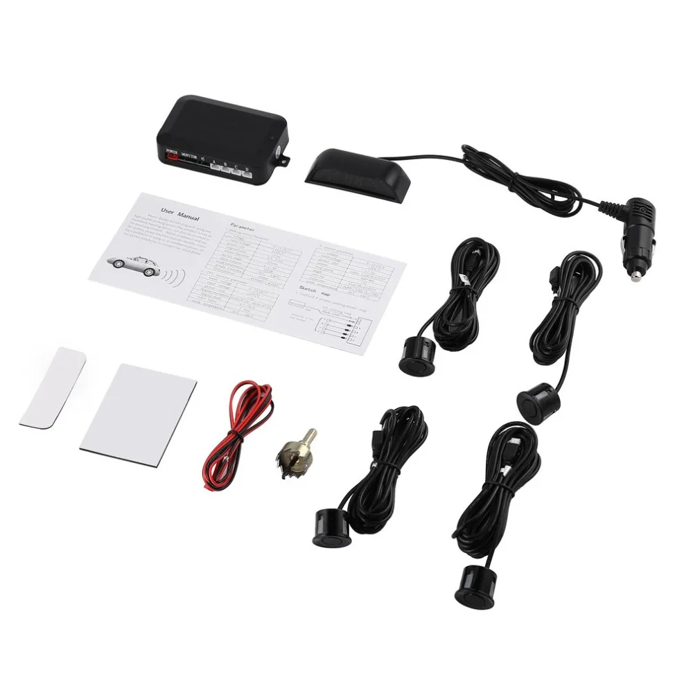 2017 Car Styling Parking Sensor Reducing Blind Zone Reversing radar Intelligent Assistance System LED/LCD Wireless 4 Sensors hot
