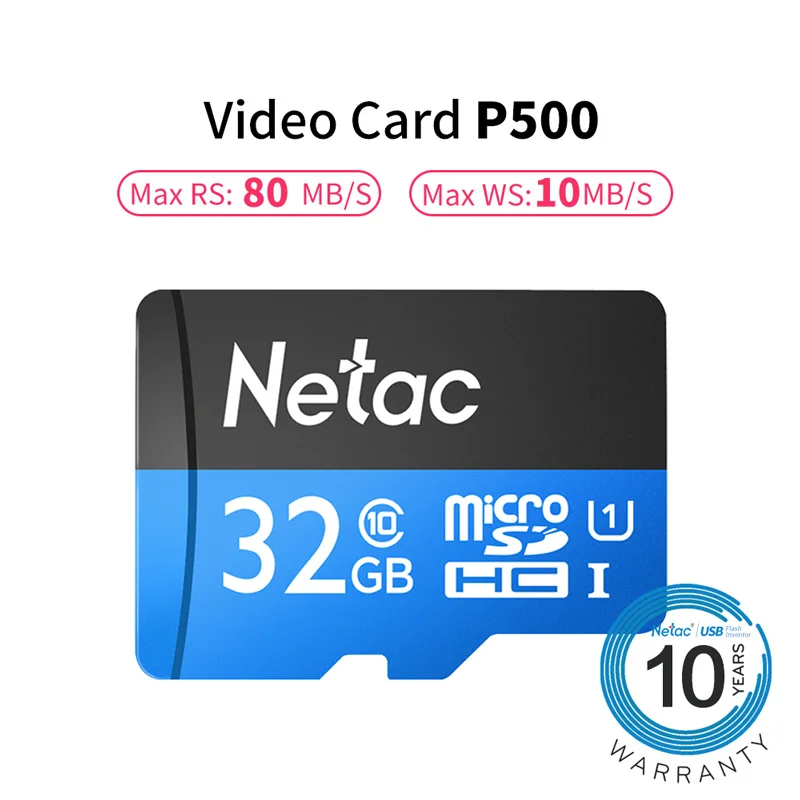 Netac 32GB чехол для телефона карты памяти класса 10 16GB TF карты флэш-памяти Micro SD Card 128GB жесткий диск флеш-память на 64GB высокого Скорость 80 МБ/с. для смартфона - Емкость: 32GB