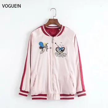 

VOGUEIN New Womens Cupid Embroidery Reversible Yokosuka Jacket Bomber Coat Wholesale