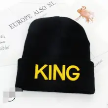 50 шт./партия Federal Express быстро Король Королева письмо вышивка теплая зимняя шапка трикотажная шапка хип хоп мужские и женские шапки для влюбленных