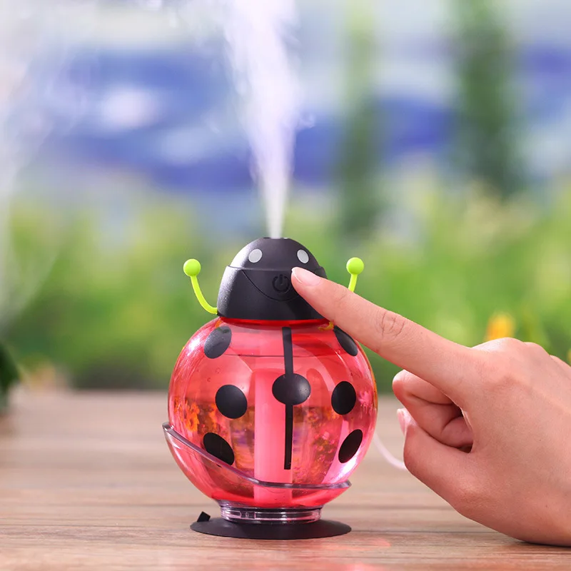 

LED Light Humidifier Air Diffuser Purifier Cute Beatles Atomizer Essential oil diffuser difusor de aroma mist maker fogger Gift