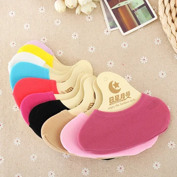 

5 Pairs Hot Breathable Boat Invisible Socks Women Summer Style Girls Quality Cotton Multi Colors Casual Silicone Sock Slippers