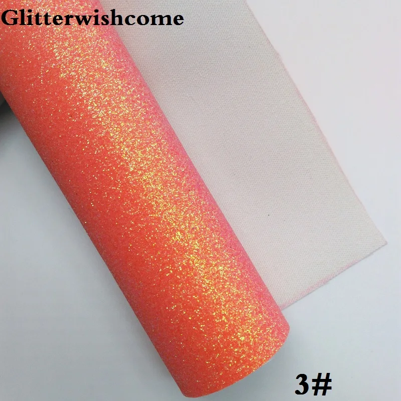 3 Glitterwishcome 21X29 см A4 Размеры виниловые обои для банты неоновые тонкой блестящая кожаная ткань винил для банты, GM249A - Цвет: 3