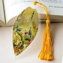 Цветок и-картина с птицами вены закладки Канцтовары Китай творческие ветровые листья