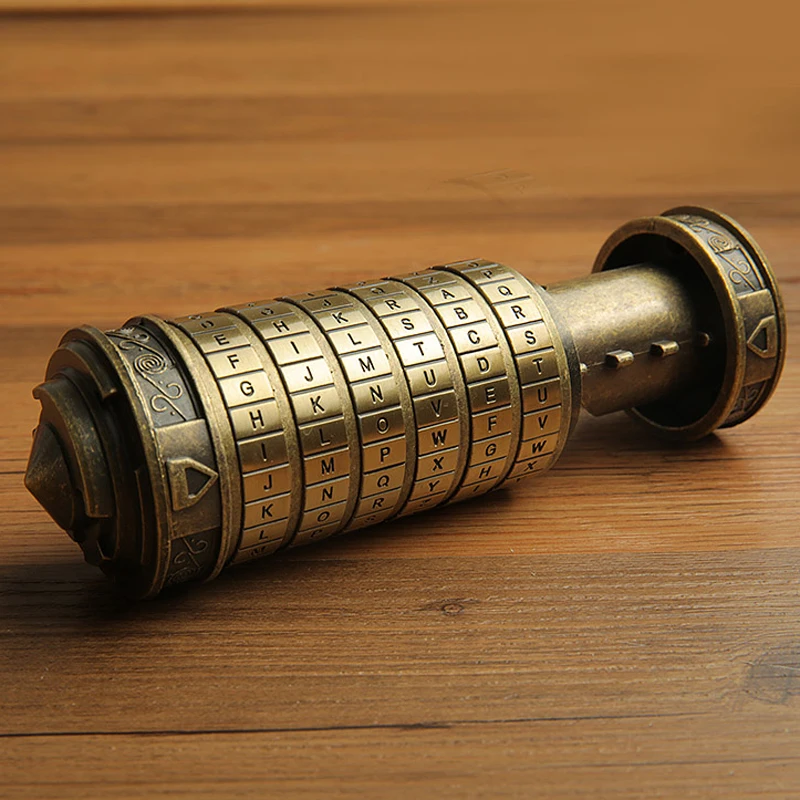 

real game Room Escape props The Da Vinci Code lock 6 alphabetic code lock chamber tank top props storage box locks