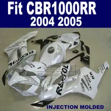 ABS Injection fairing kits for 04 05 Honda CBR1000RR CBR 1000 RR 2004 2005 CBR 1000RR white repsol fairings body set