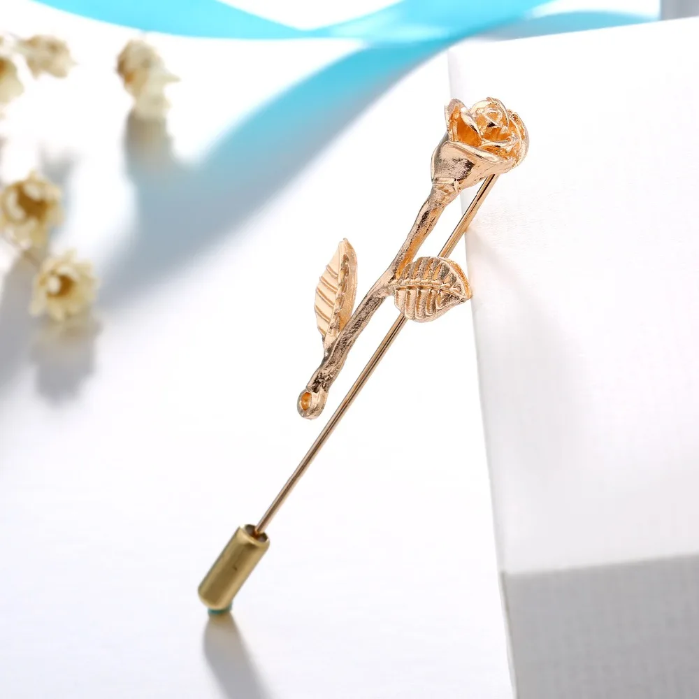 

Rinhoo Trendy Alloy Slotted Pin Long Brooch Men's Sweater Suit Collar Needle Accessories Gift For Boyfriend