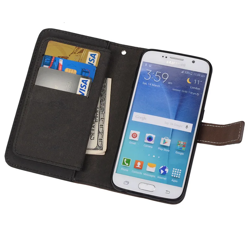 For Apple iPhone 6 Case Luxury leather Flip cover sFor iPhone 6S Multifunction Nine cards Wallet Protective phone bag for iphone6 case cover27