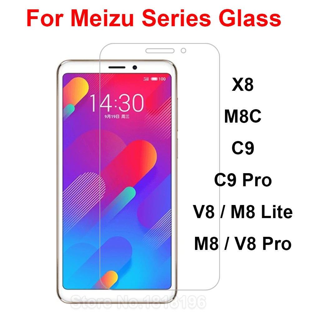 Защитное стекло закаленное 9H для Meizu X8 V8 M8 C9 Pro M8C V 8 C 9 C9Pro мобильный