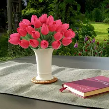 Zonaflor 11 шт./лот искусственный цветок полиуретан на ощупь как настоящий Тюльпан для свадебных цветов букет невесты домашняя декоративная коробка упаковка