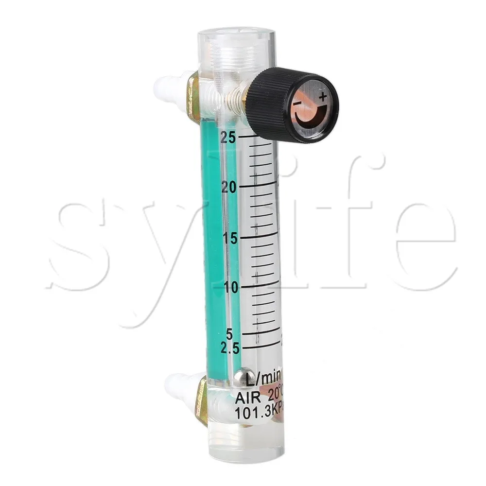 122mm Height LZM 6 Oxygen Flow Meter 2.5 25 LPM for Measuring Oxygen