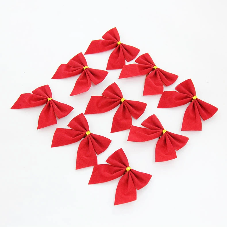 

bowknot red Christmas tree decorations rattan Christmas holiday gift bow