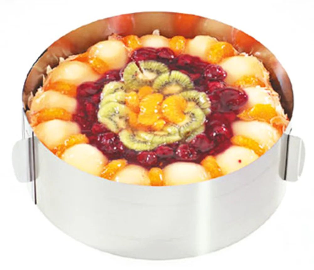 Retractable Stainless Steel Circle Mousse Ring adjustable bakeware
