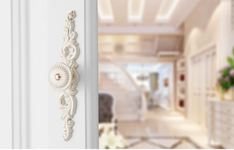 10 pcs White Ceramic Door Handles European Antique Furniture Handle Drawer Pulls Kitchen Cabinet Handles and Knobs (2)