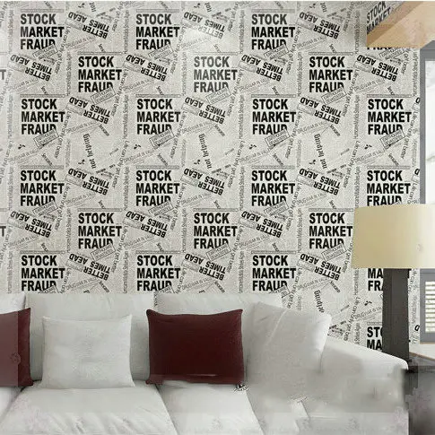 High white black newspaper wallpaper roll designer fine 