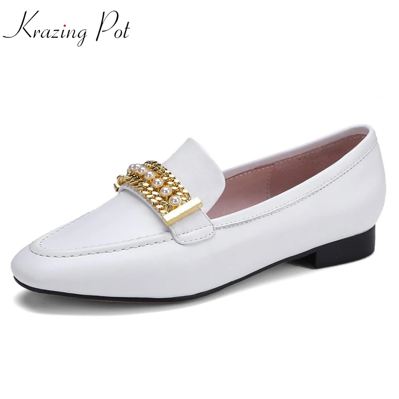 full grain leather flats