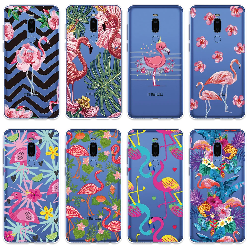 Phone Case For Meizu 15 Lite 16 16th Plus 16X 16S X8 Cover Flamingo Patterned Silicone Note 8 9 Pro 6 7 |