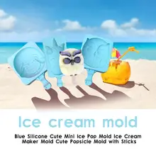 Moule à crème glacée en Silicone, hibou licorne, plateau à cubes de glace, fabricant de chocolat, moule à jus de glace mignon avec bâtons, outil de bricolage de cuisine