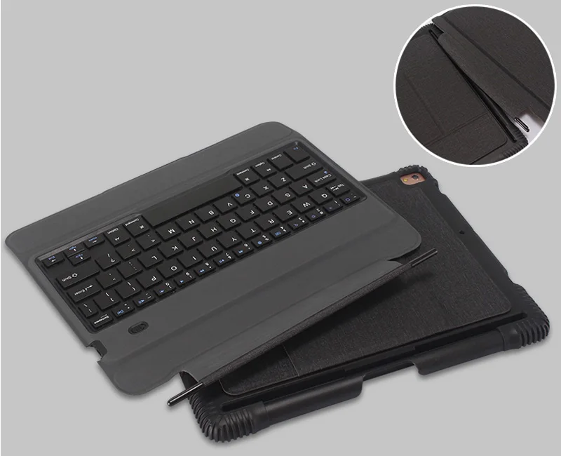 Тонкий съемный русский/Иврит/испанский Беспроводной Bluetooth клавиатура кожаный чехол принципиально чехол для Apple iPad Pro 10,5 10," Tablet