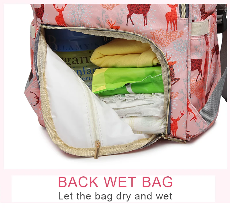 Baby Diaper Bag For Stroller Travel Mummy Maternity Backpack Waterproof Nappy Changing Bags Large Capacity Nursing Wet Bag (9)