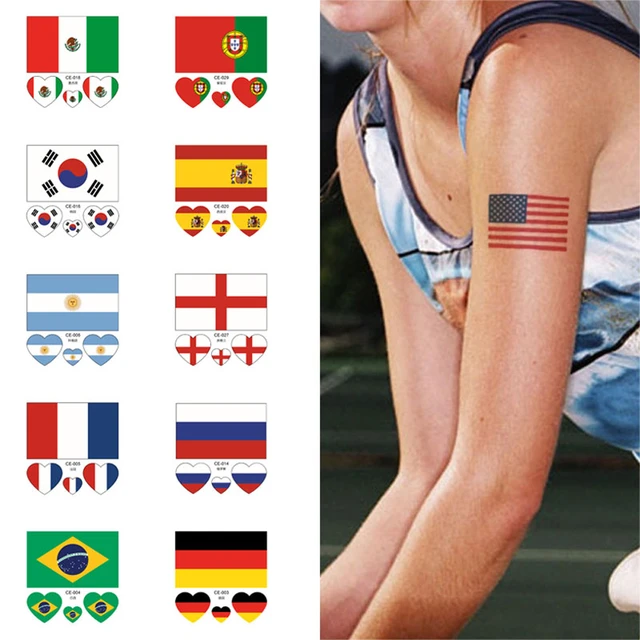 Brazil with Waving Flag Cute Temporary Tattoo Water Resistant Set | eBay