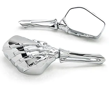 

Chrome Custom Motorcycle Skeleton Bone Mirrors For Kawasaki VN Vulcan 700 750