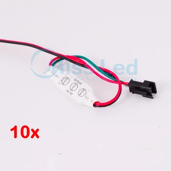 

Wholesale 10pcs 3key-3pin-DC5v RGB Led strip Mini controller for WS2811 Dream color led pixel strip