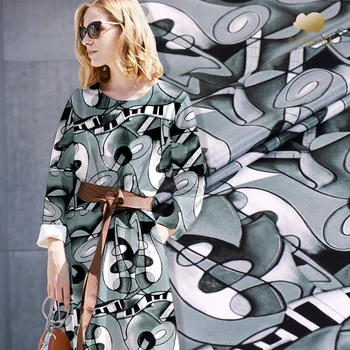 

30mm matt heavy crepe silk fabric digital inkjet drape high-end cheongsam dress silk fabric wholesale silk cloth