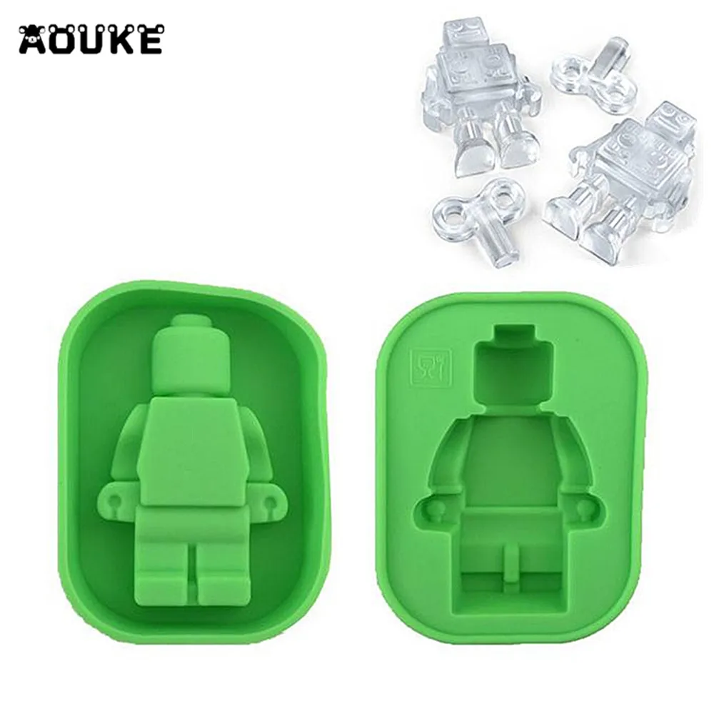 

3D Single Robot Shape Ice Cube Chocolate Silicone Mold Candy Pastry Mould Jelly Pudding Molds Cake Soap Baking DIY Tools