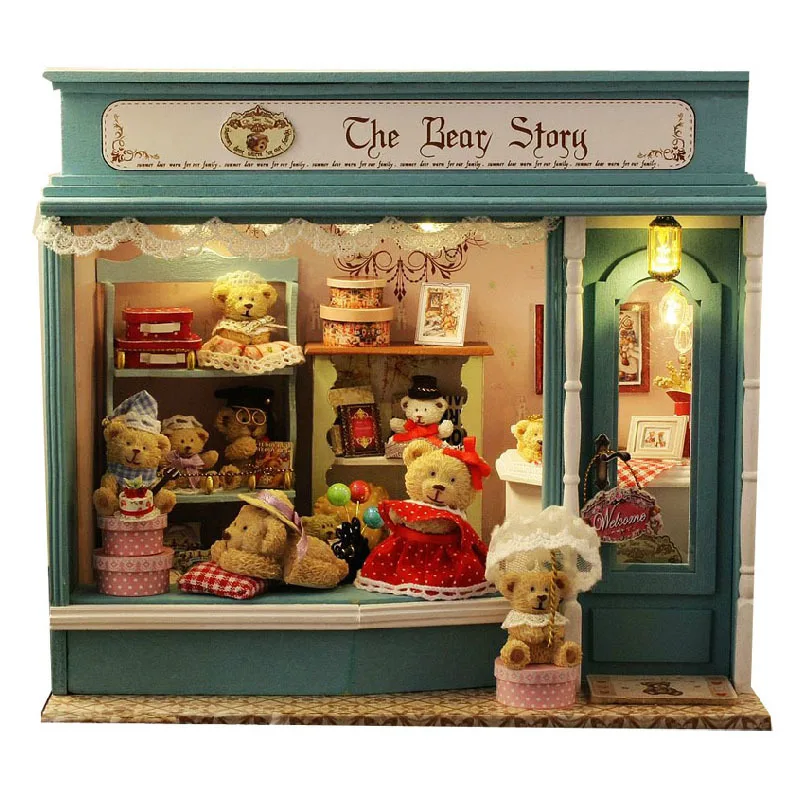 

Promotion Home Decoration Crafts Diy Doll House Wooden wood, paper, plastic, cloth Houses Miniature Dollhouse Furniture Kit