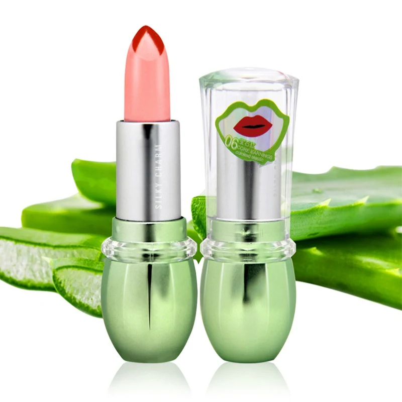 

Moisture Aloe Vera Gel Lipstick Makeup Waterproof Nutritious Transparent Lipstick Temperature Color Changing New